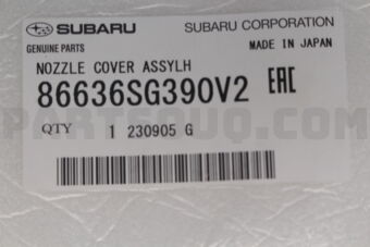 86636SG390V2 Subaru NOZZLE COVER ASSYLH