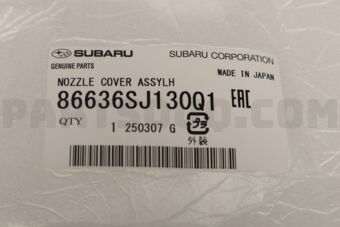 86636SJ130Q1 Subaru NOZZLE COVER ASSYLH