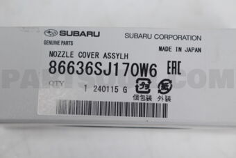 86636SJ170W6 Subaru NOZZLE COVER ASSYLH