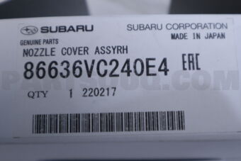 86636VC240E4 Subaru NOZZLE COVER ASSYRH