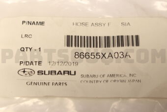 86655XA03A Subaru HOSE ASSY F      SIA