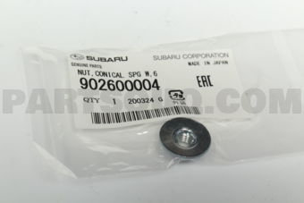 902600004 NUT,CONICAL SPG W,6