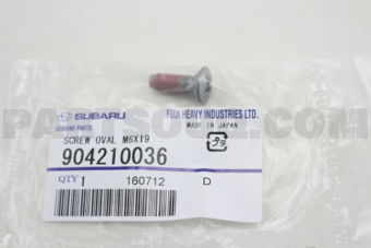 904210036 SCREW OVAL M6X19