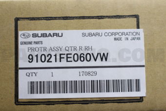 91021FE060VW PROTR ASSY QTR R RH