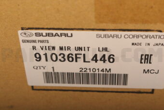 91036FL446 Subaru R VIEW MIR UNIT  LHL