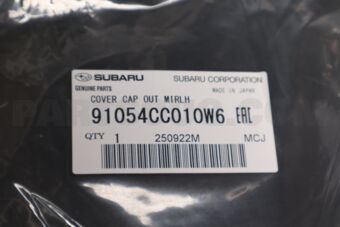 91054CC010W6 Subaru COVER-CAP OUT MIRROR,RIGHT