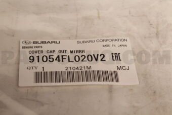 91054FL020V2 Subaru COVER CAP OUT MIRRH