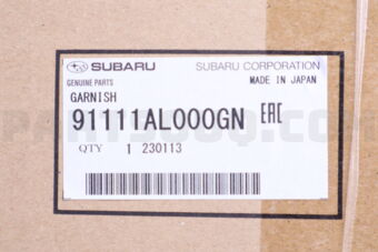 91111AL000GN Subaru GARNISH