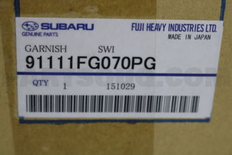 91111FG070PG Subaru GARNISH          SWI