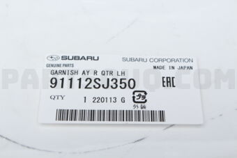 91112SJ350 GARNISH AY R QTR LH