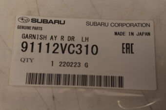91112VC310 GARNISH AY R DR  LH