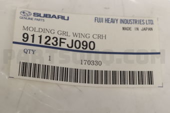 91123FJ090 MOLDING GRL WING CRH