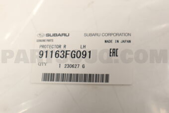 91163FG091 Subaru PROTECTOR R      LH