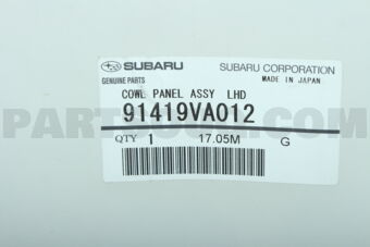 91419VA012 COWL PANEL ASSY  LHD