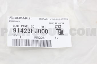91423FJ000 COWL PANEL SD    RH