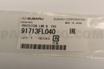 91713FL040 Subaru PROTECTOR LWR B FHI