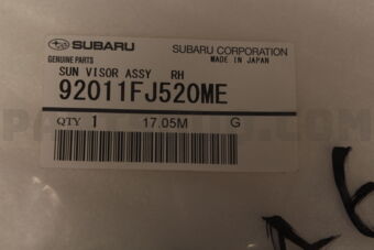 92011FJ520ME SUN VISOR ASSY   RH