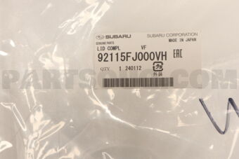 92115FJ000VH Subaru LID COMPL        VF