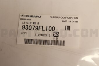 93079FL100 LETTER MK R