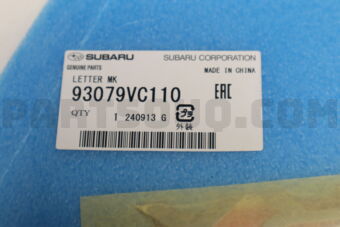 93079VC110 LETTER MK