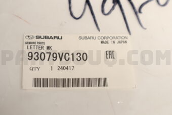 93079VC130 LETTER MK