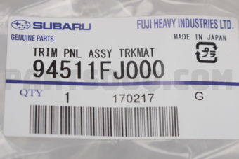 94511FJ000 TRIM PNL ASSY TRKMAT