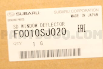 F0010SJ020 Subaru SD WINDOW DEFLECTOR