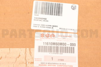 11610M60M00 MOUNTING, ENG RH