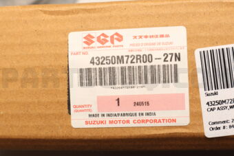 43250M72R0027N CAP ASSY,WHEEL FULL