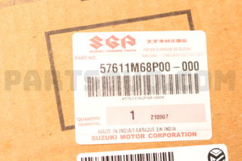 57611M68P00 PANEL,FRONT FENDER,R