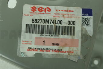 58270M74L00 MEMBER  FR BUMPER