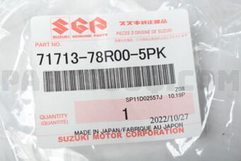 7171378R005PK GARNISH,FR BPR LICENSE(BLACK)