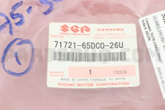 7172165DC026U GUARD,FRONT BUMPER,R