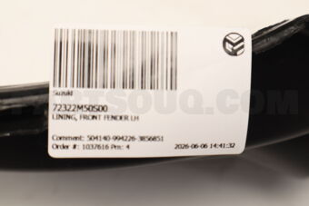 72322M50S00 LINING, FRONT FENDER LH