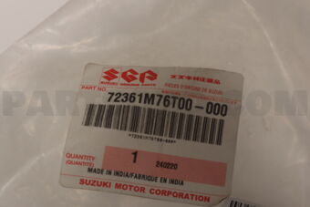 72361M76T00 SEAL,HOOD FRONT CTR
