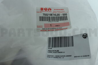 75521M74L00 LINING, REAR FENDER LH