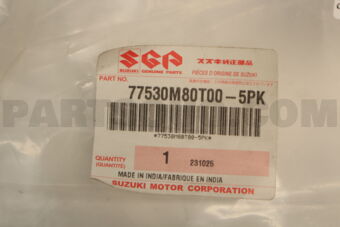 77530M80T005PK GUARD ASSY,RR FENDER SPLASH,R