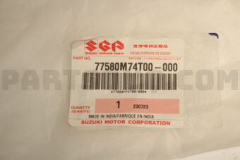 77580M74T00 PROTECTOR COMP,RR WHEEL ARCH,L