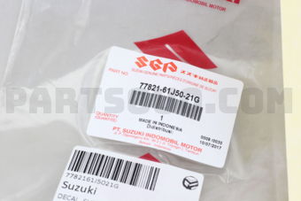 7782161J5021G DECAL, SUZUKI (GRAY)