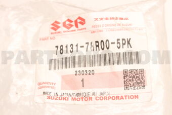 7813178R005PK MOLDING,ROOF DRIP REAR