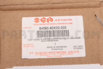 8459060K00 GLASSCOMP,QUARTERWINDOW,L