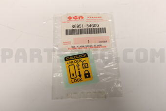 8695154G00 CAUTION PLATE, CHILD LOCK