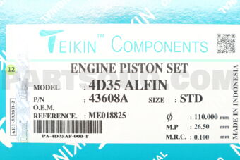 43608ASTD PISTON SET STD 4D35 ALFIN (SET OF 4)