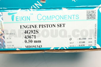 436710050 PISTON SET 050 4G92S