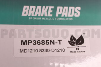 MP3685N BRAKE PAD FR NON ASB