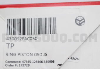 430092FAC050 RING PISTON 050 JS
