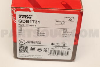 GDB1731 BRAKEPAD SET/AUDI R8-2007