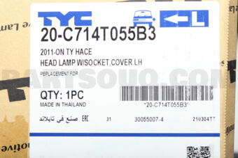 20C714T055B3 HEAD LAMP LH