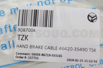 9DB7004 HAND BRAKE CABLE 46420-35490 TSK