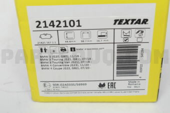 2142101 BRAKE PAD FRT-BMW(G28)